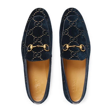 gucci blue velvet moccasin loafers|Gucci Jordaan GG Velvet Loafer in Blue .